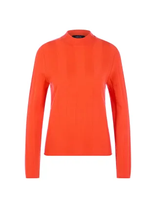Marc Cain Collections - Schmaler Pullover mit Stehkragen tigerlily - Gr. - 38