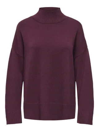 ONLY - ONLMARY LS HIGH NECK SLIT KNT NOOS Fig - Gr. - L