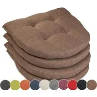 sunnypillow Stuhlkissen 4er Set Auflage 40x40 für Stühle, Bänke in Haus und Garten dick 5cm, Sitzkissen Sitzauflage Stuhlauflage Gartenkissen Esszimmerstuhl