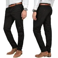 Alessandro Salvarini Chinohose Herren mit Gürtel – Stoffhose Regular Fit Bequeme Chino mit Stretch und klassischem Schnitt