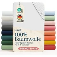 Laleni Spannbettlaken Jersey Spannbettlaken, für Baby Beistellbett & Stubenwagen, Gummizug: Rundumgummizug, (2 Stück), 100% Baumwolle