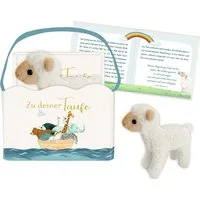 Coppenrath Teller-Set Geschenkset Buch u. Lamm - Zu deiner Taufe (Arche Noah)