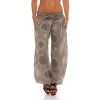 malito more than fashion Haremshose malito Damen Pumphose mit Print, leichte Stoffhose inkl. Gürtel, Pumphose Aladinhose mit Print Einheitsgröße