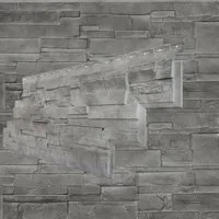 NOVIK Verkleidungspaneel NovikStone DS Platte 105x33cm 10 Stück 2,32qm Schichtstein grau, BxL: 51,44x114,3 cm, 0,46 qm, (Karton mit 10 Platten, 5,88 qm) Wandverkleidung mit 3-D-Effekt, problemlose Montage, Natursteinoptik