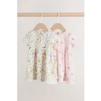 Next Blusenkleid Baby-Kurzarmkleid, 2er-Pack (2-tlg)