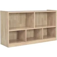 COSTWAY Bücherregal, Spielzeugschrank, 2 große Fächer & 3 kleine Fächer