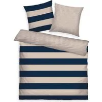 TOM TAILOR HOME Bettwäsche BOLD STRIPES in Gr. 135x200cm, 155x220cm oder 200x220cm, Renforcé, 3 teilig, new bedroom, mit farbigem Markenreißverschluss