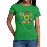 Spreadshirt T-Shirt 70er Jahre Hippie Flower Power Kostüm Blumen Fasching Frauen T-Shirt (1-tlg)