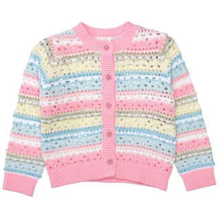 JETTE by STACCATO - Strickjacke bubblegum pink strip - Gr. - 134