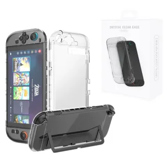 For Switch2 Split Crystal Case Anti-Scratch Shockproof PC Protective Shell Precision Fit Full Stand Access Clear Protect