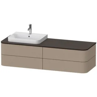 Duravit Happy D.2 Plus Konsolenwaschtischunterbau wandhängend Leinen Matt 1600x550x408 mm - HP4973L7 HP4973L75750010