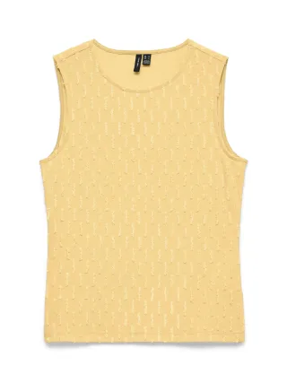 VERO MODA - VMVANIA SL O-NECK TOP JRS Golden Haze - Gr. - XS