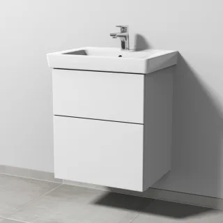 Sanipa 3way Waschtischunterbau zu Villeroy & Boch Subway 2.0 Waschtisch mit 2 Auszügen, Weiß-Soft SM61143