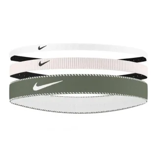 Nike - Stirnband, Flex, Klassisch (3er-Pack) (Hellrosa/Grau/Weiß)