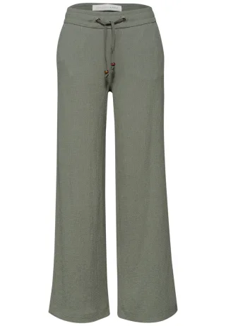 Street One - Culotte Hose im Loose Fit mit weitem Bein grün - Gr. - 30