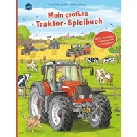 Mein großes Traktor-Spielbuch. Mit Drehscheibe, vielen Klappen und Sch / Franziska Jaekel, Pappbilderbuch mit Drehscheibe, vielen Klappen und Schiebern ab 2 Jahren