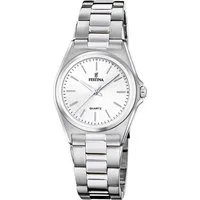 Festina Quarzuhr Festina Damenuhr Klassik, (Analoguhr), Damen Armbanduhr rund, Edelstahlarmband silber, Casual