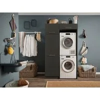 Laundreezy Mehrzweckschrank-Set LAUNDREEZY LDLK2, Breite 117,5 cm, Softclose, höhenverstellbare Füße