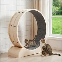 oyajia Tier-Aktivitätsspiel Tierlaufrad, Katzenlaufband, Laufband für Katzen, Zimmerläufer, PP-Kunststoff