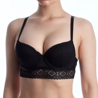 AMAYA Damen Spitzen-BH mit Unterdrücken und Push-Up Effekt
