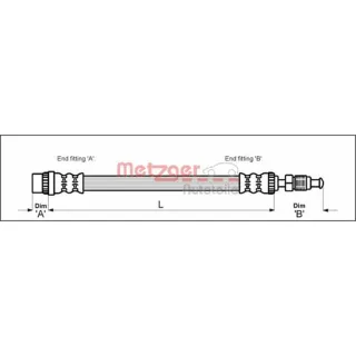 Metzger Bremsschlauch vorne Citroen Fiat Peugeot 4114712