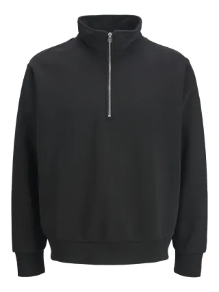 JACK&JONES - JJEURBAN EDGE SWEAT HALF ZIP NOOS black - Gr. - S