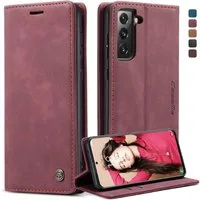 LuxusKollektion Flip Case Handyhülle Samsung Galaxy S21 FE 5G Leder Klappbar Magnet