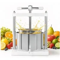 FIVMEN Entsafter Obstpresse Manuell Saftpresse Edelstahl, Fruchtpresse Weinpresse