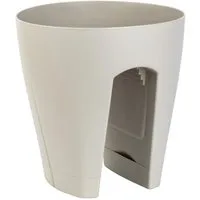 Engelland Blumentopf Geländertopf mit Wasserauffangschalen (Vorteils-Set, 1 St., Fassungsvermögen 9 Liter je Topf), UV-beständig, wetterfest, frostbeständig, ideal für Geländer/Zäune