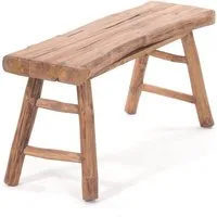 DESIGN DELIGHTS Sitzbank HOLZBANK "MALU 93", Baumkante Massivholz, 93x44 cm, Natur Sitzbank