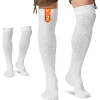 German Wear Trachtensocken GW250- 2xPaar AMZ (2er-Pack) 2er Pack Lange Trachtensocken Strümpfe Socken 70cm