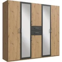 Wimex Kleiderschrank Diver Drehtürenschrank mit Spiegel, 180, 225 o. 270cm breit Bestseller Schlafzimmerschrank wahlweise 3 Innenausstattungen