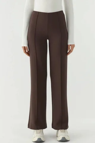 Modal Touch Rippendetail Weite Hose