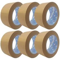 gws Klebeband Papier-Packband von gws, Paket-Klebeband, stark klebend (6-St) kräftiger Klebstoff, recyclinggerrecht, umweltschonend