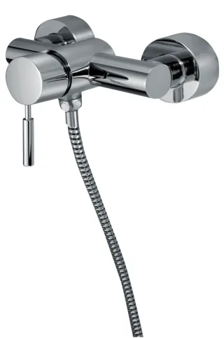 KAJA-Ipuri Einhebel-Brausebatterie mit Zylin- derstifthebel, velourschrom 55610-E