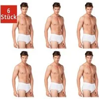 DDOnlineShop Slip Unterhosen Herren aus 100% Bio-Baumwolle –Feinripp Slip mit Eingriff (Spar-Set, 6-St., 6er-Pack) Premium Qualität