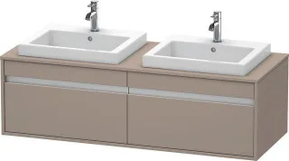 Duravit Ketho Konsolenwaschtischunterbau wandhängend Basalt Matt 1400x550x426 mm - KT6797B4343 KT6797B4343