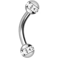 PIERCINGLINE Bauchnabelpiercing Titan Banane EPOXY-RING-KUGELN (Bananen, 1-tlg)