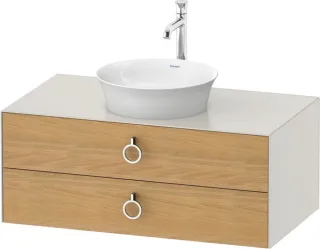Duravit White Tulip Konsolenwaschtischunterbau wandhängend Natur Eiche & Nordic Weiß Matt & Seidenma WT49910H539