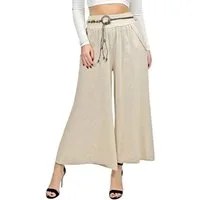 Mississhop Stoffhose Culotte Hose Damen Baumwollhose 100 % Baumwolle Hose Sommerhose M.375