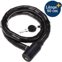 Diedrich Filmer GmbH Kabelschloss Gliederschloss 90cm 2x Schlüssel Schwarz, Schloss Fahrradschloss Panzerschloss für Fahrrad E-Bike Motorrad