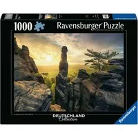 Ravensburger Puzzle Deutschland Collection, Erleuchtung - Elbsandsteingebirge, 1000 Puzzleteile, Made in Germany
