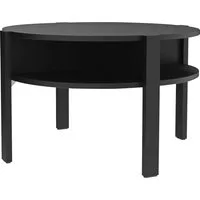 FORTE Beistelltisch Tobago, runder Couchtisch mit 4 Ablagefächern, B/H/T 74,4/45,5/74,4 cm, Durchmesser ca. 74,5 cm