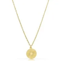 Made by Nami Kette mit Anhänger Edelstahl Damen Gold mit Sonnen Anhänger 40 + 5cm, Geschenke für Frauen - Wasserfester Schmuck