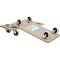 TRUTZHOLM Transportroller 2er Set Transportroller SOFT WHEEL indoor MDF Platte 200 kg, (Set, 5-St), mit 4 hellen Lenkrollen