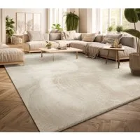 TT Home Teppich Diele, Esszimmer, Flur, Schlafzimmer, Wohnzimmer, Rechteckig, Höhe: 14 mm, Wohnzimmer Kurzflor Einfarbig Modernes Design Waschbar