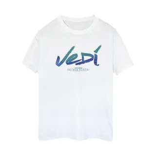 Star Wars Womens/Ladies Obi-Wan Kenobi Jedi Painted Font Cotton Boyfriend T-Shirt (Blanc)