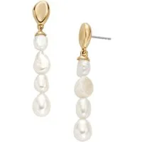 SKAGEN Paar Ohrstecker Schmuck Geschenk Edelstahl Ohrringe AGNETHE PEARL, mit Süßwasserzuchtperle