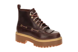 Timberland Damen Stiefeletten 0A27YZ EIW burgundy, bequeme Plateau Mokassin Boot