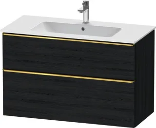 Duravit D-Neo Waschtischunterbau wandhängend Eiche Schwarz Matt 1010x462x625 mm - DE4363034160000 DE4363034160000
